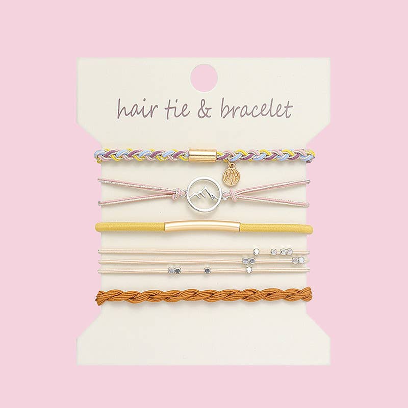 Boho 2-in-1 Hair Tie & Bracelet Set