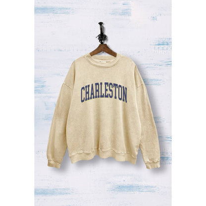 Charleston Collegiate Typography Mineral Wash Sweatshirt