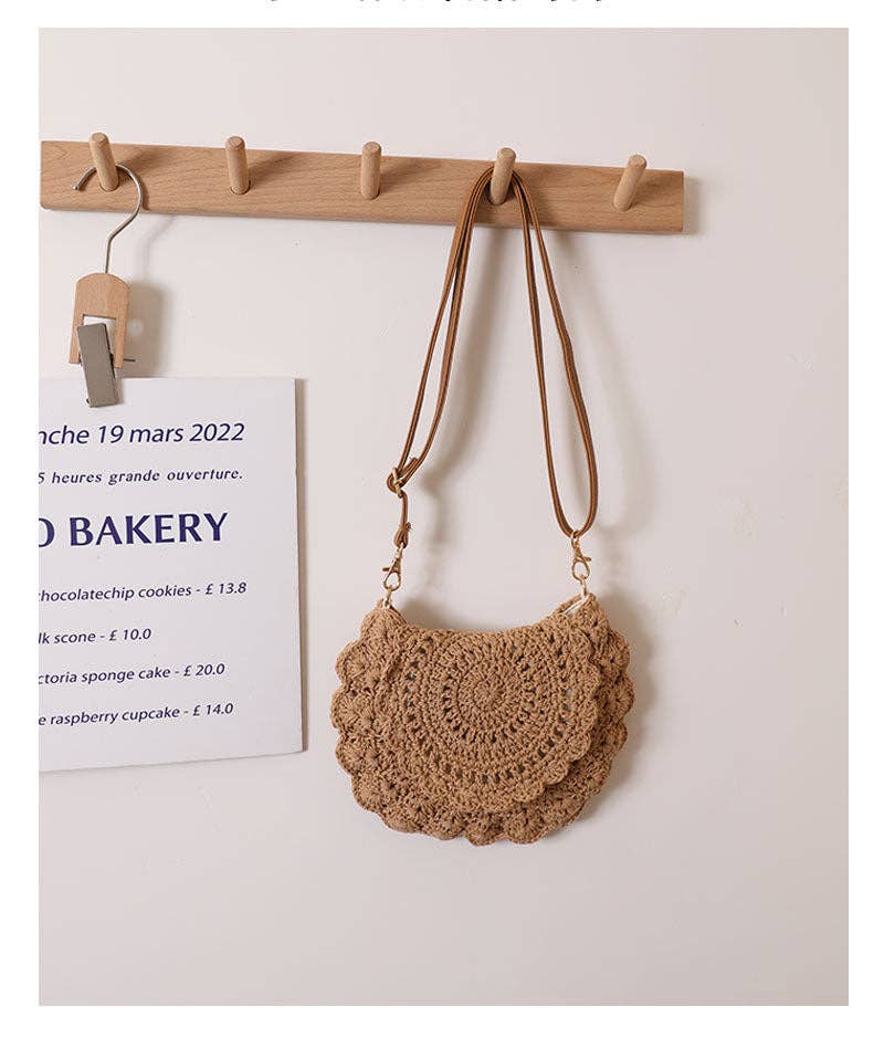 Flounce Woven Shoulder Bag