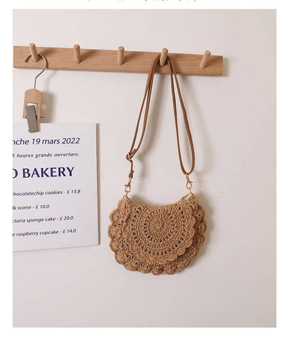 Flounce Woven Shoulder Bag