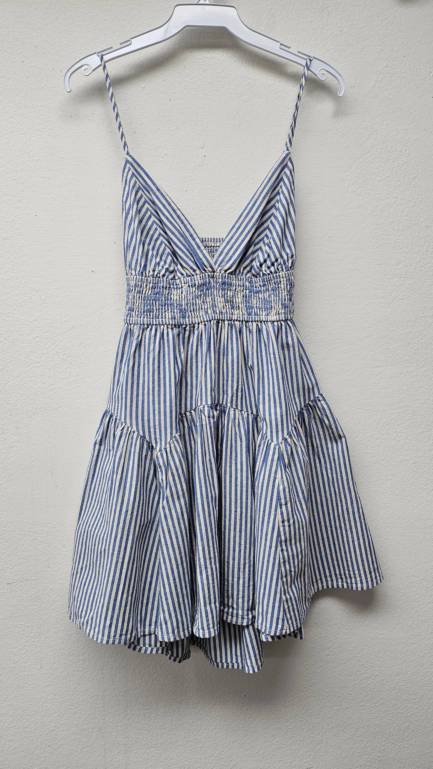 Spring Striped Cut Out Mini Dress