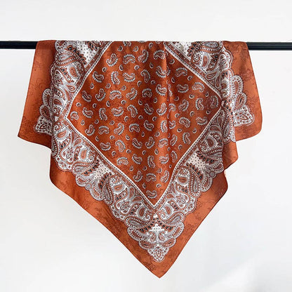 Vintage Paisley Print Lightweight Square Scarf