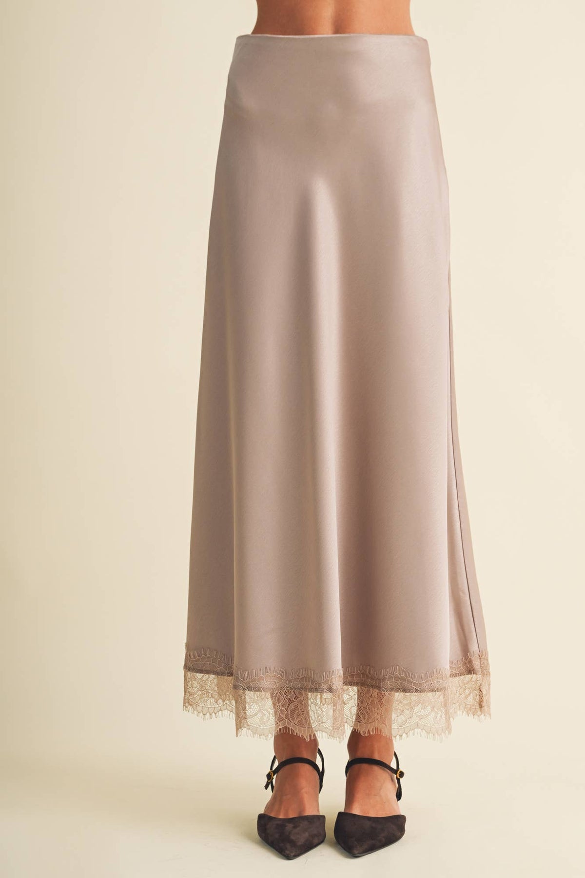 Scallop trim Lace Hem Slip Skirt