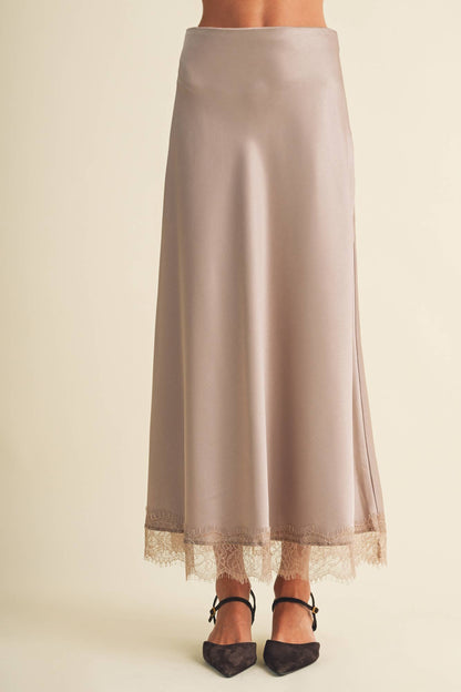 Scallop trim Lace Hem Slip Skirt