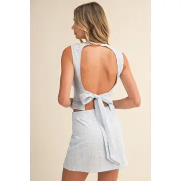 White Eyelet Matching Set