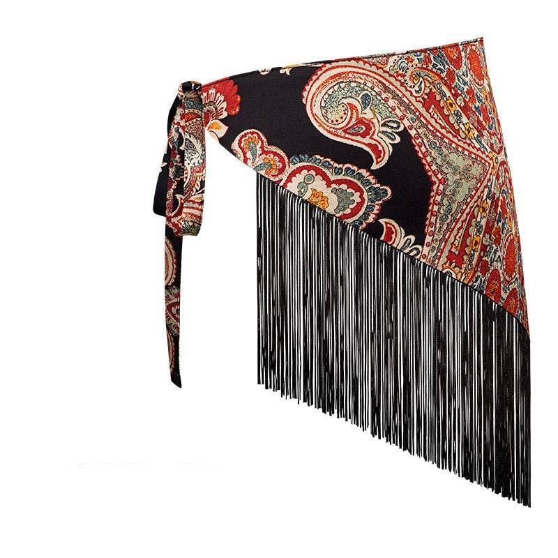 Bohemian Jacquard Triangle Waist Wrap Hip Scarf