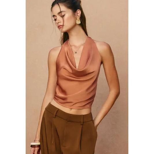Satin Halter Top