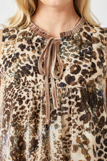 Burn-Out Velvet Blouse