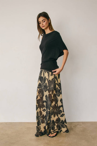 Floral Pull On Maxi Skirt (1)