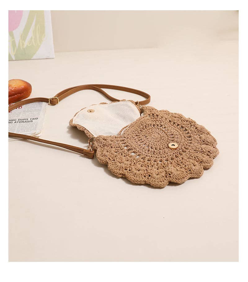 Flounce Woven Shoulder Bag