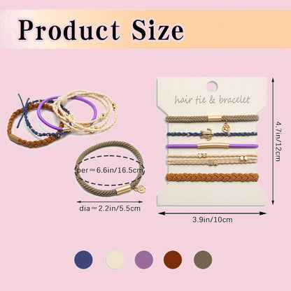 Boho 2-in-1 Hair Tie & Bracelet Set