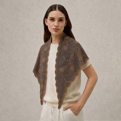 FLOWER TRIANGLE SCARF, WCLS 627
