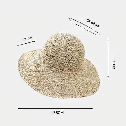 Trendy Wide Brim Woven Straw Sun Hat