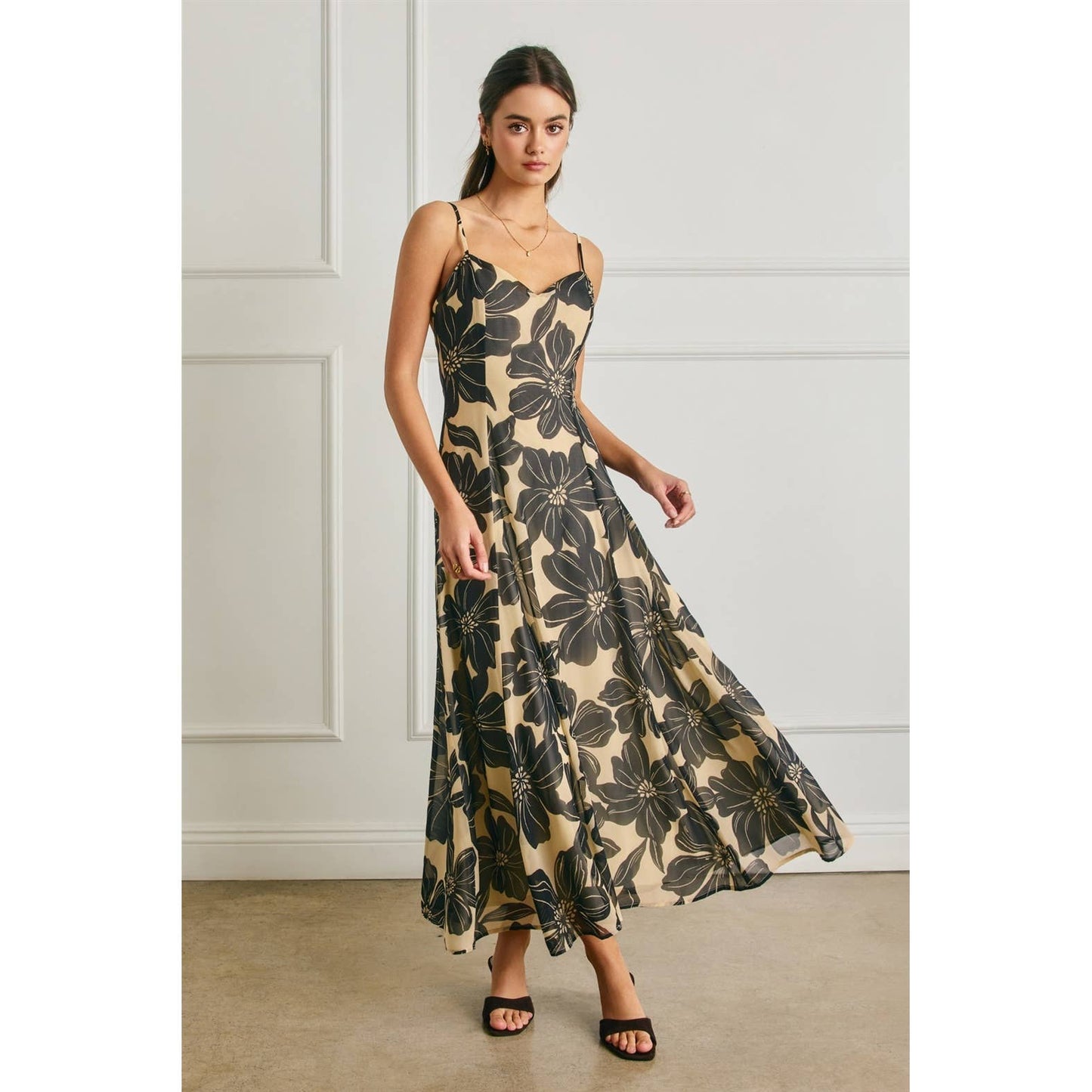 Floratique V Neck Maxi Dress