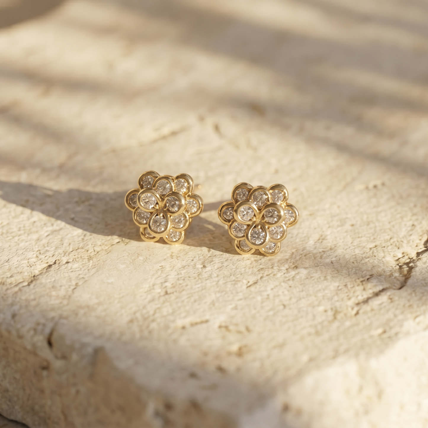 Sunlit Lotus Studs