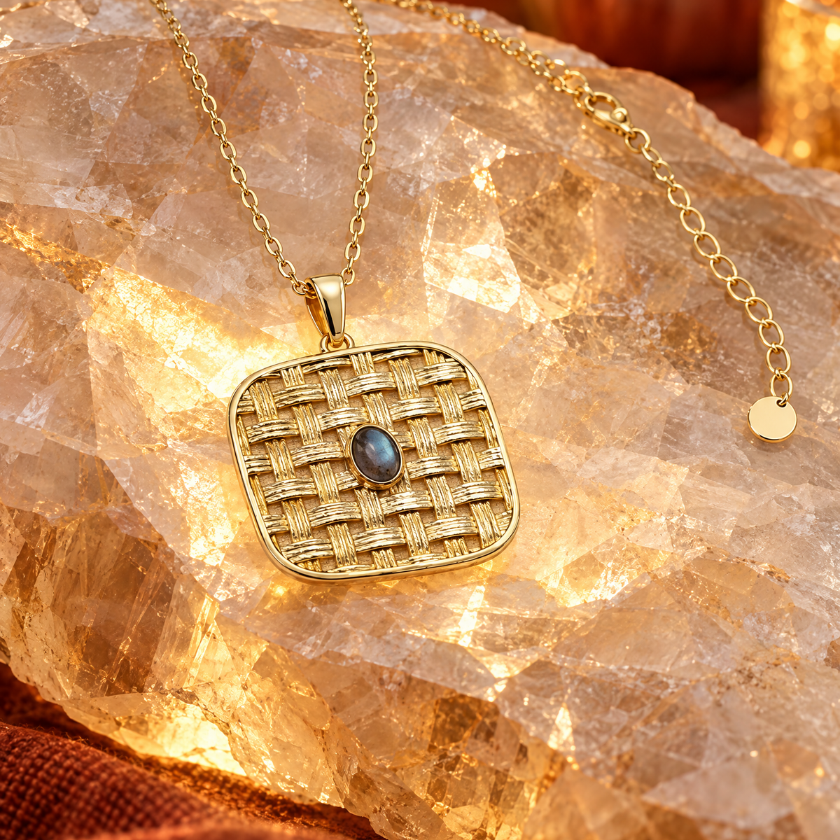 Sweetgrass Moon Necklace