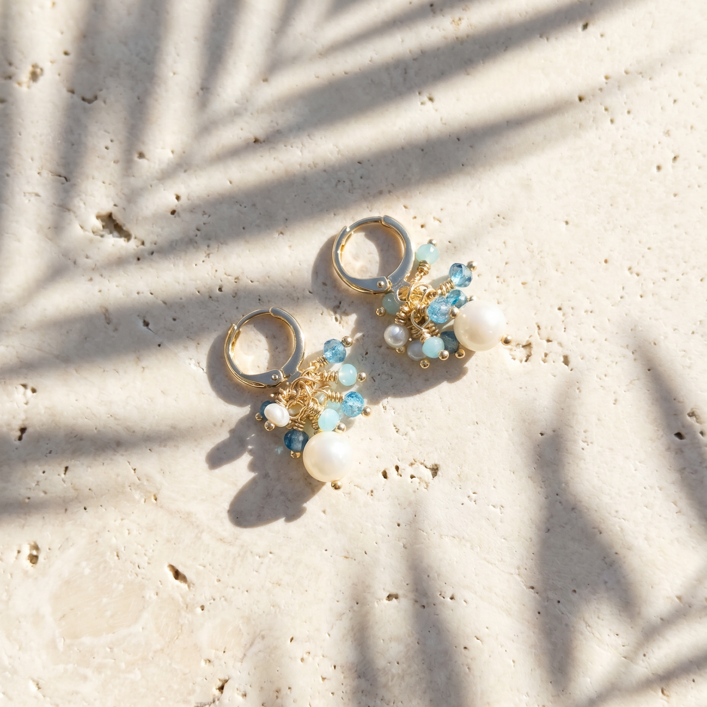 Blue Pearl Earrings