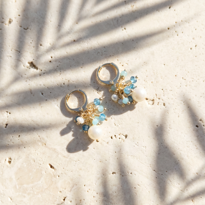 Blue Pearl Earrings