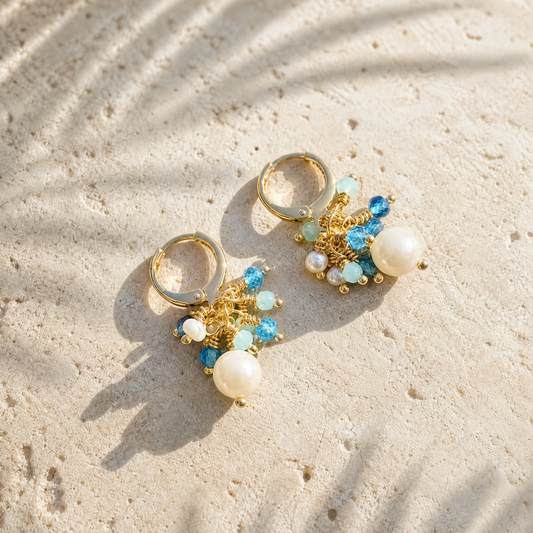 Blue Pearl Earrings