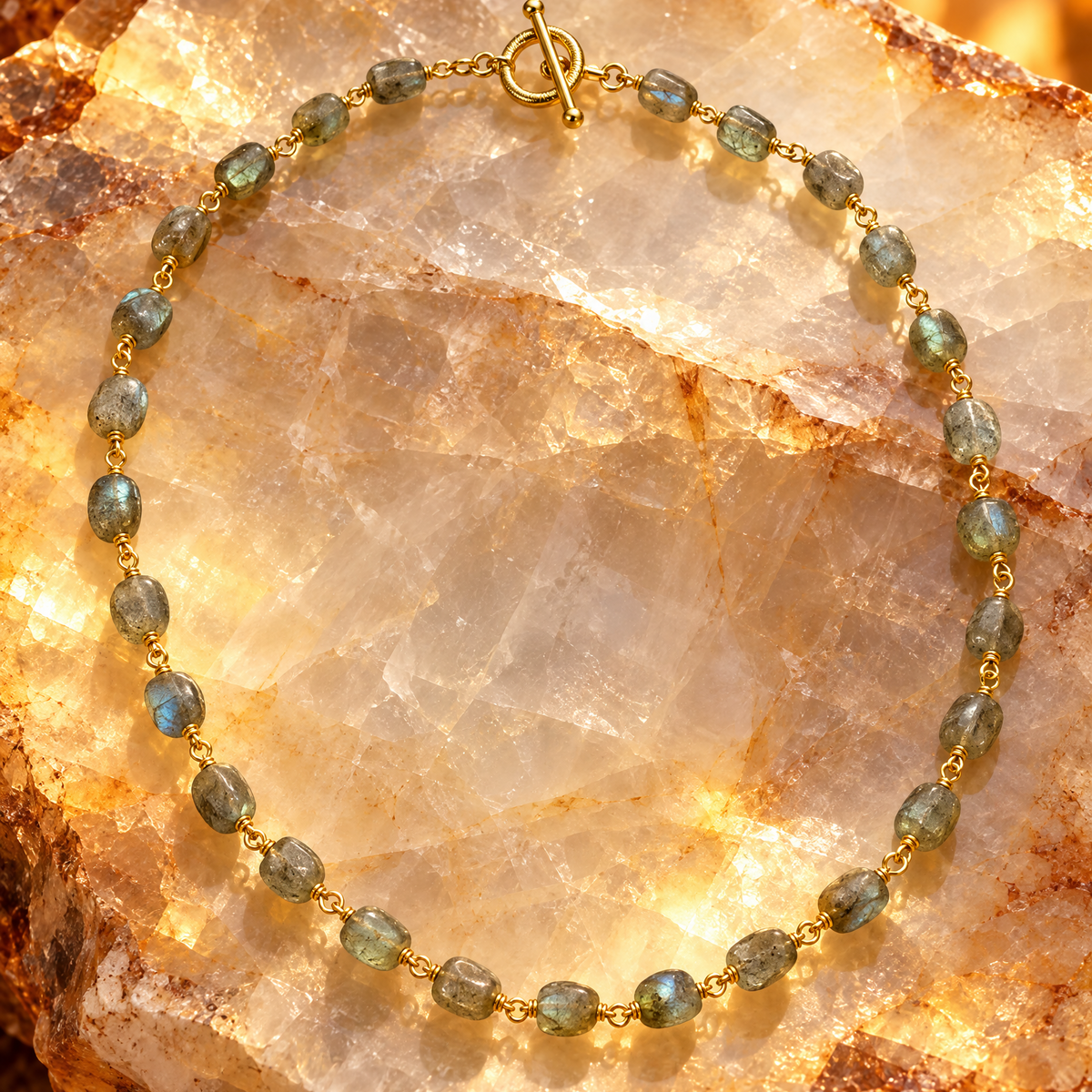 Tidal Moon Labradorite Necklace