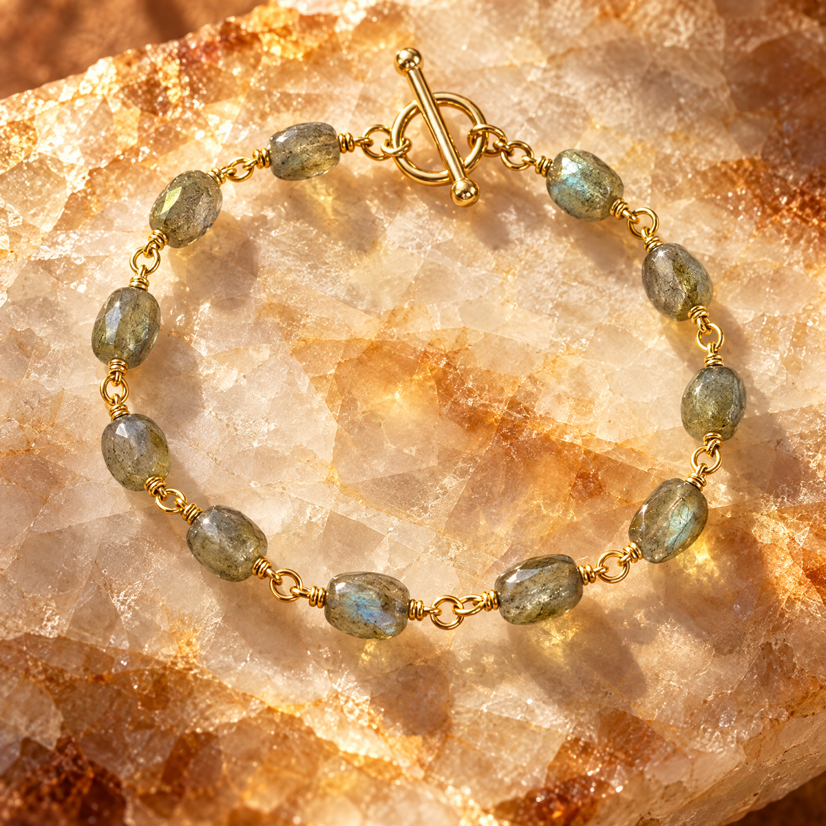 Tidal Moon Labradorite Bracelet