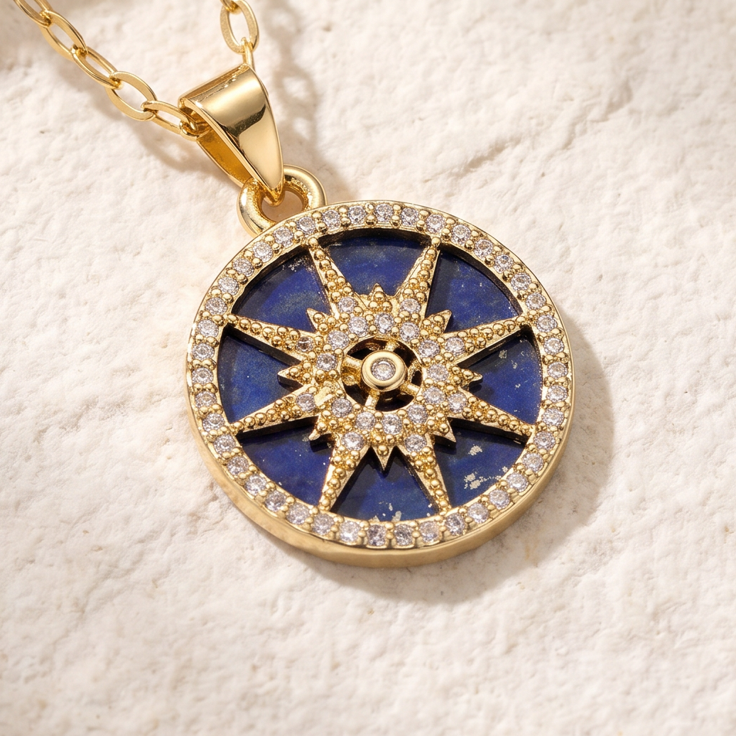 Blue Tide North Star Necklace