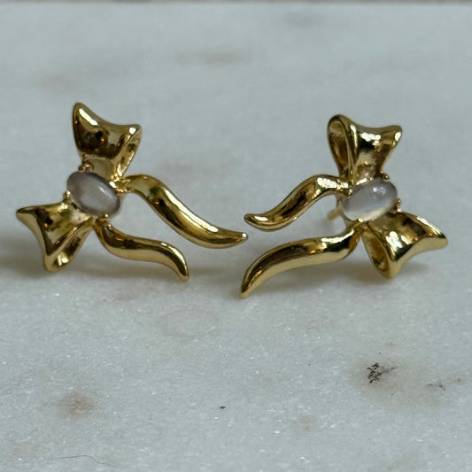 Moonlit Bow Studs