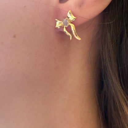 Moonlit Bow Studs