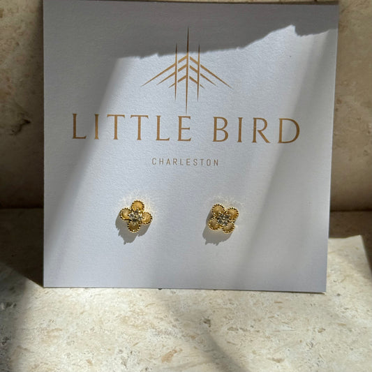 Autumn Clover Studs