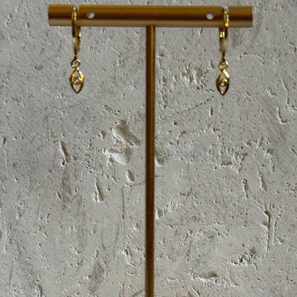 Golden Watch Hoops