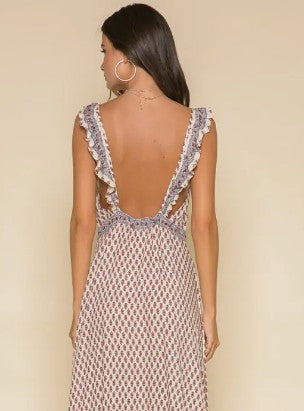 Ruffle Backless Dress