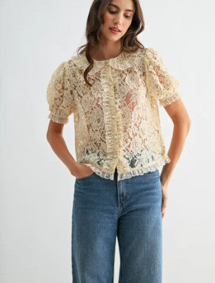 Lace Peter Pan top