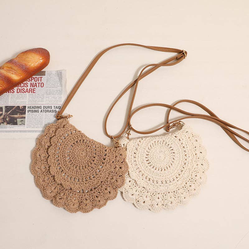 Flounce Woven Shoulder Bag