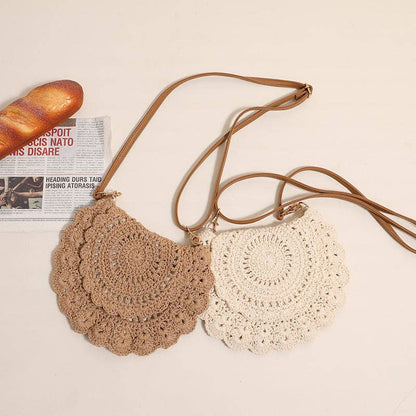 Flounce Woven Shoulder Bag