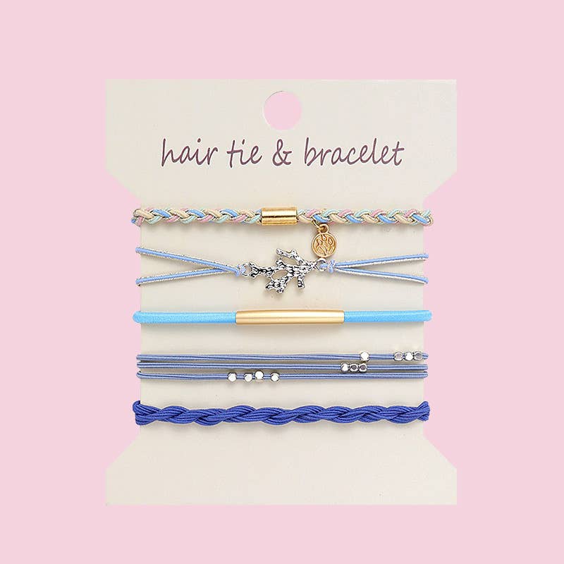 Boho 2-in-1 Hair Tie & Bracelet Set