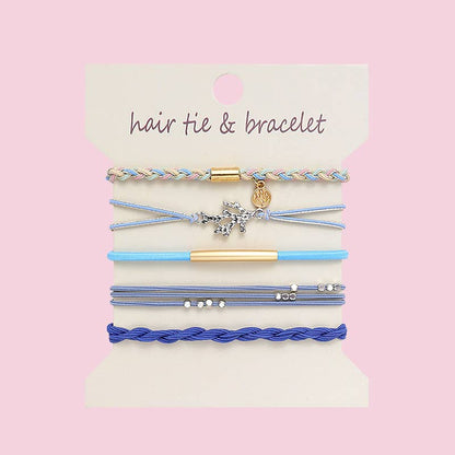Boho 2-in-1 Hair Tie & Bracelet Set
