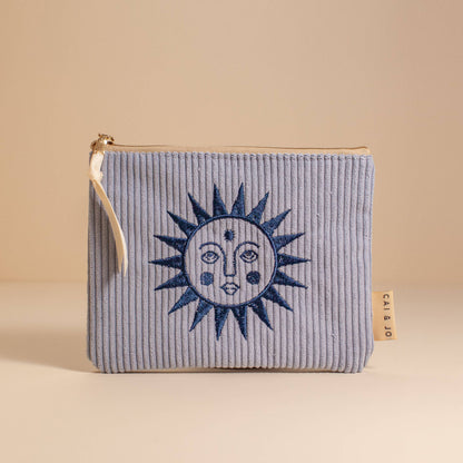 Corduroy Pouch in Seafoam Blue