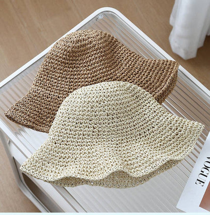 Trendy Wide Brim Woven Straw Sun Hat