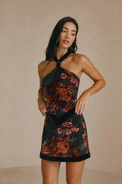 BURNOUT VELVET TWOFER DRESS