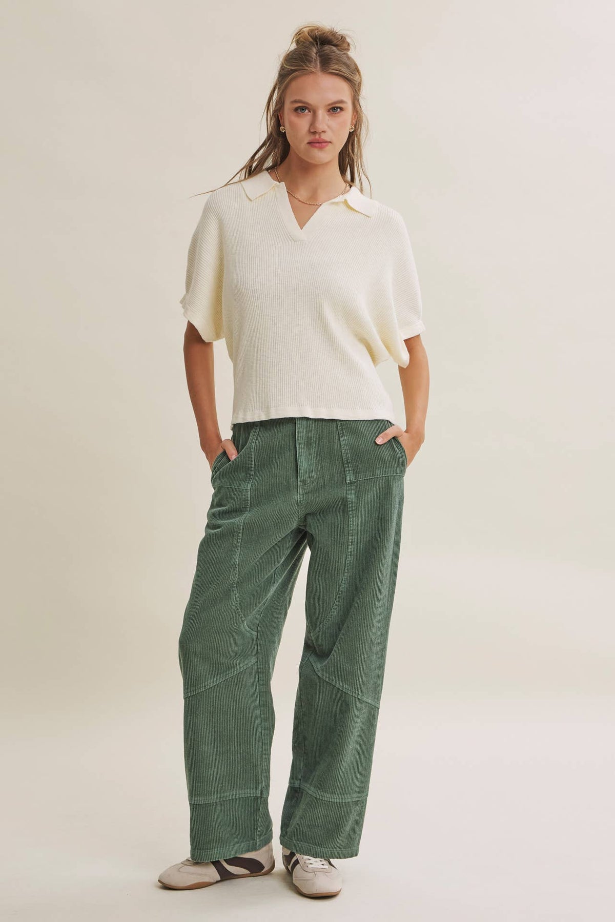 EASY LAYERING FAVORITE RELAXED SLUB RIB DOLMAN SWEATER