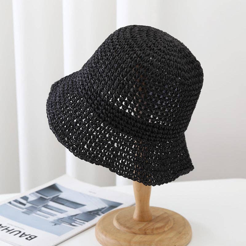 Trendy Wide Brim Woven Straw Sun Hat