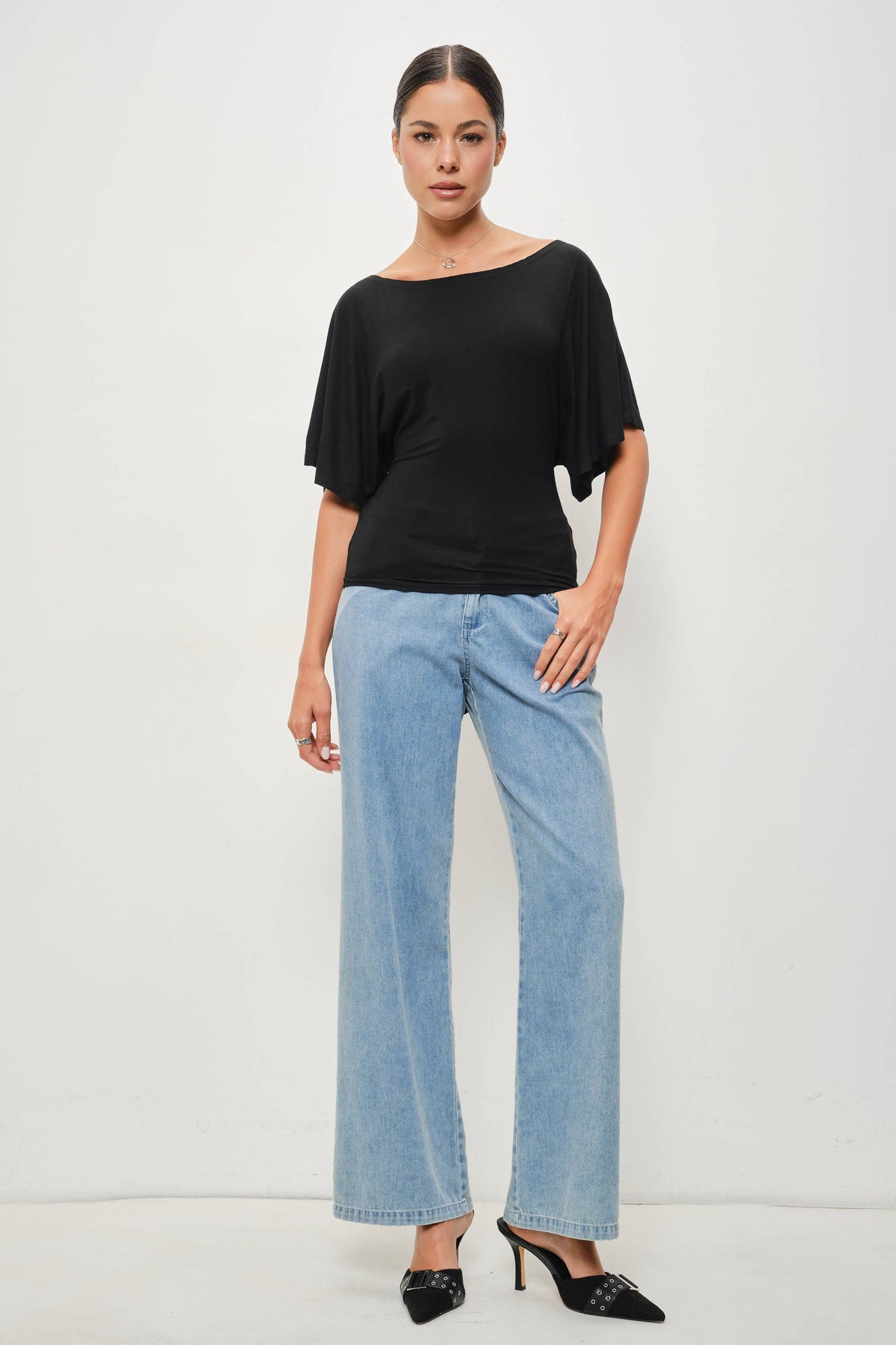 LANA BOAT NECK TIE BACK KNIT TOP