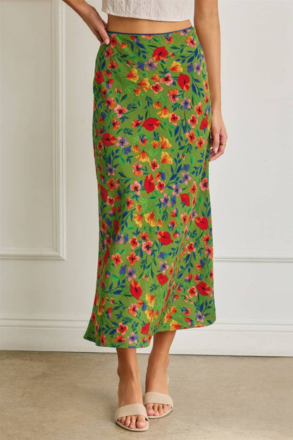 Floral Lace Detail Pencil Skirt