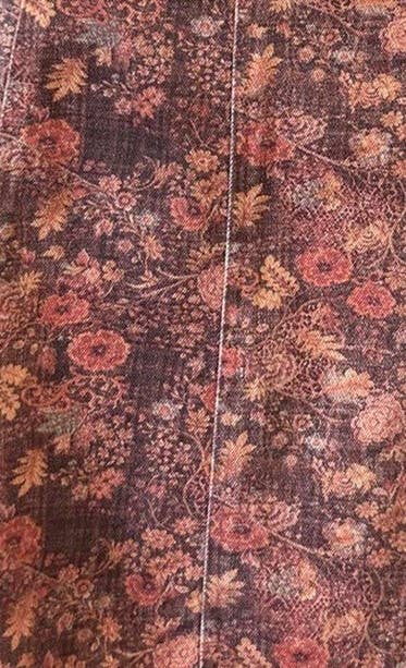 FLORAL PRINTED DENIM  WRAP SKIRT