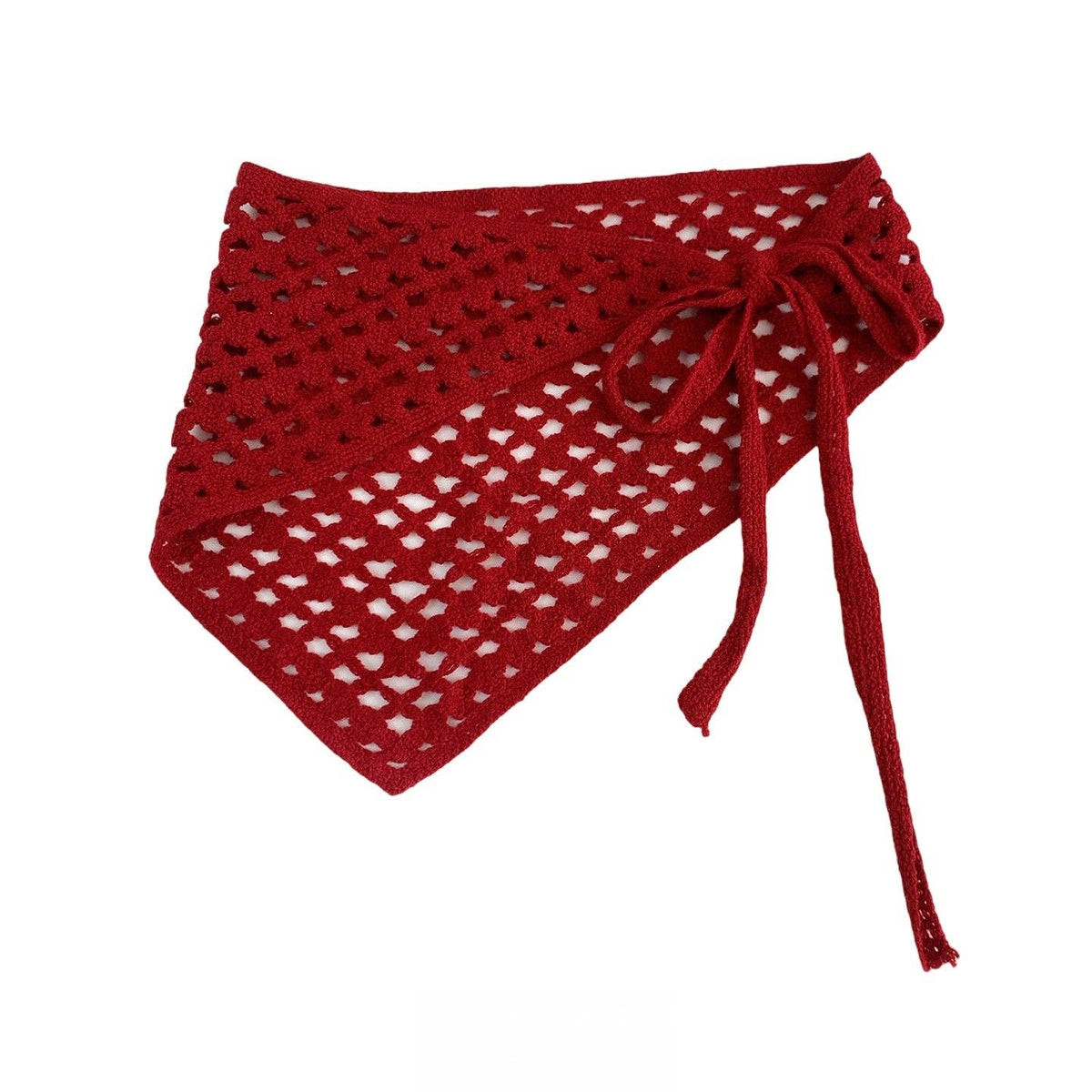 Trendy Solid Color Lace Hollow Scarf