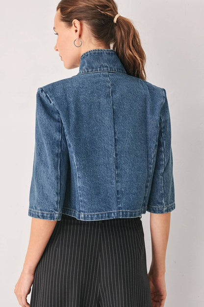 DENIM CROPPED JACKET