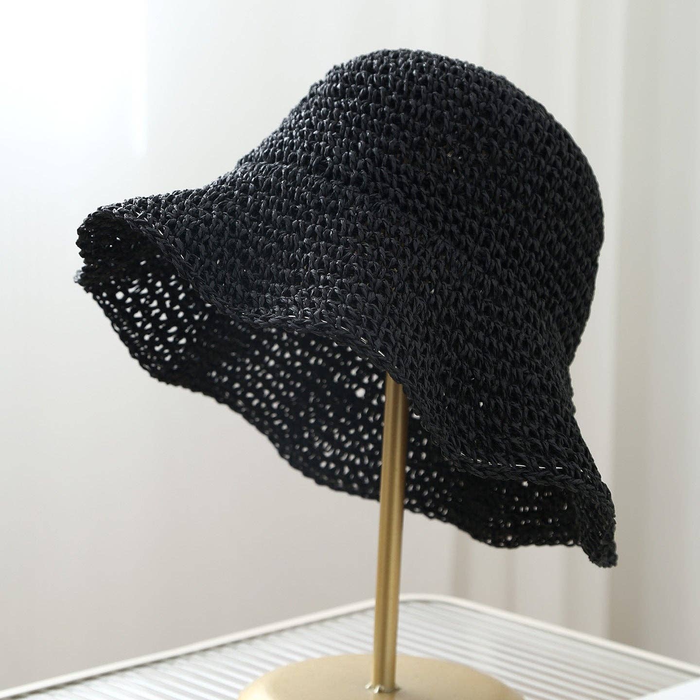 Trendy Wide Brim Woven Straw Sun Hat
