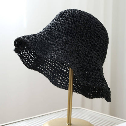 Trendy Wide Brim Woven Straw Sun Hat