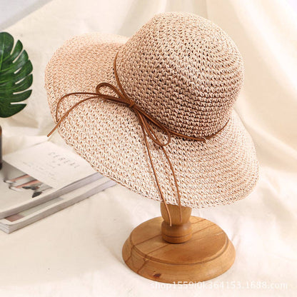 Casual Wide Brim Foldable Beach Straw Hat