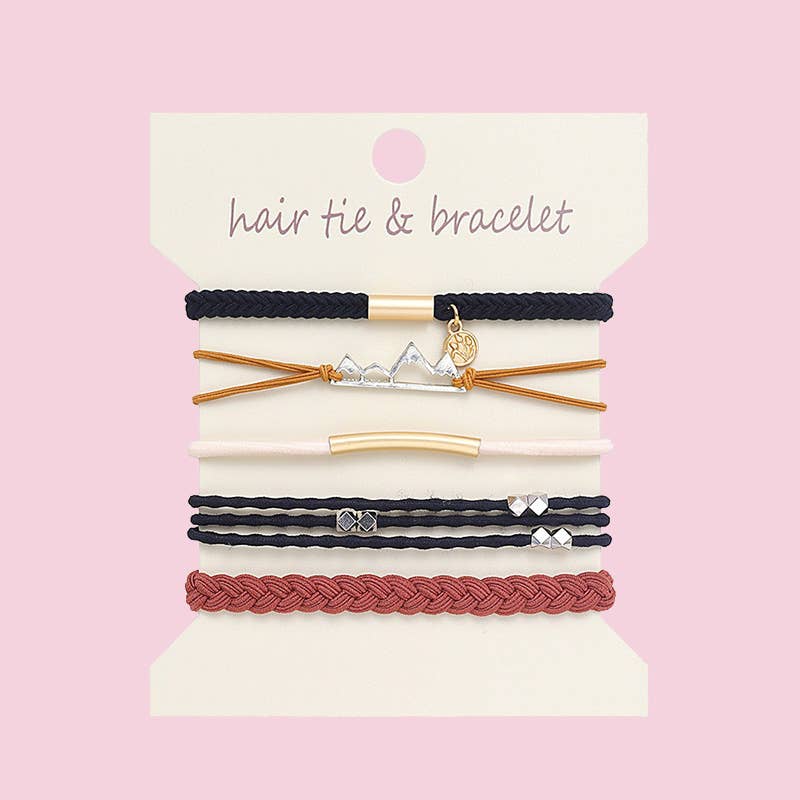 Boho 2-in-1 Hair Tie & Bracelet Set